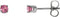 14K White Gold Imitation Pink Tourmaline Youth Earrings