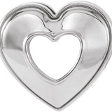 Continuum Sterling Silver 14x14 mm Heart Slide Pendant