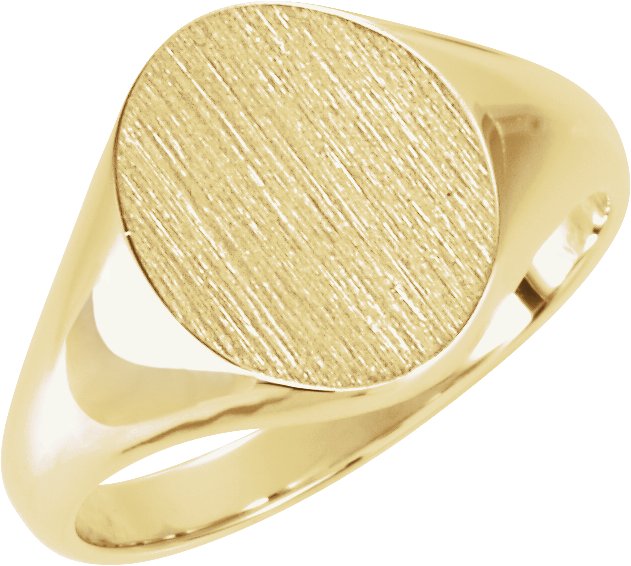10K Yellow Gold Oval Signet Ring