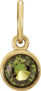 14K Yellow Gold Posh Mommy® Imitation Peridot Charm/Pendant