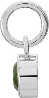 Sterling Silver Posh Mommy® Imitation Peridot Charm/Pendant