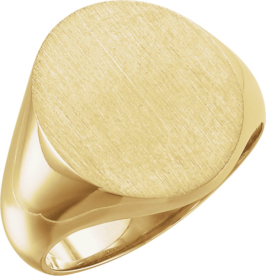 10K Yellow Gold Oval Signet Ring