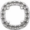 Pendentif central coussin 4 mm en or blanc 14 carats