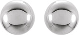 14K White Gold 4 mm Ball Stud Earrings