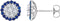 Boucles d'oreilles pendantes style halo