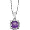 Collier de 45,7 cm (18 pouces) en or 14 carats, orné d'améthystes blanches naturelles et de diamants naturels (0,04 carat au total).
