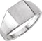 Sterling Silver 12x10 mm Rectangle Signet Ring