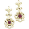 Boucle d'oreille cabochon ornée