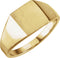 14K Yellow Gold 12x10 mm Rectangle Signet Ring