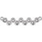 Centre de collier en forme de barrette sertie clos en or blanc 14 carats