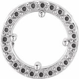 Pendentif rond de style halo de 6 mm en or blanc 14 carats