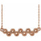 Monture de collier sertie clos en or rose 14 carats, barrette de 16 à 18 pouces