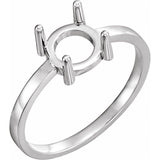 Bague de montage pour cabochon rond en palladium de 6 mm