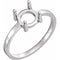 Bague de montage pour cabochon rond en palladium de 6 mm