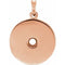 Disque rond en or rose 14 carats de 3 mm, monture de collier 16-18 pouces