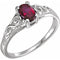 Bague en argent sterling pour jeunes, janvier, avec pierre de naissance imitation.