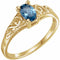 Bague de naissance enfant en or jaune 14 carats, imitation pierre de naissance de décembre
