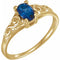 Bague de naissance imitation pierre jaune 14 carats pour jeunes (septembre)