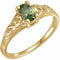 Bague de naissance imitation pierre jaune 14 carats pour le mois d'août (jeunesse)