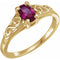 Bague de naissance imitation pierre jaune 14 carats pour jeunes, juillet