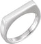 14K White Gold 3 mm Engravable Stackable Ring