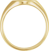 10K Yellow Gold Oval Signet Ring