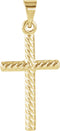 14K Yellow Gold Cross Pendant