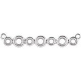Monture centrale de collier sertie clos en palladium