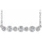 Collier avec barrette sertie de diamants naturels blancs 14 carats (0,25 carat au total), 40-45 cm (16-18 pouces).