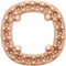 Pendentif central coussin 4 mm en or rose 14 carats