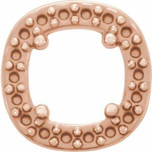 Pendentif central coussin 5 mm en or rose 14 carats