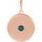 Pendentif disque d'alexandrite naturelle rose 14 carats