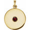 Pendentif disque en grenat naturel jaune 14 carats du Mozambique