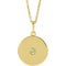 Collier avec pendentif en péridot naturel jaune 14 carats (disque) de 40 à 45 cm (16 à 18 pouces).