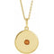 Collier avec disque de citrine naturelle jaune 14 carats, 40-45 cm