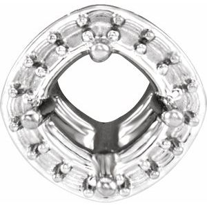 Pendentif rond de 5 mm en or blanc 14 carats, style halo