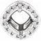 Pendentif rond de 5 mm en or blanc 14 carats, style halo