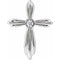 Pendentif croix en argent sterling avec diamants naturels (0,06 carat au total)
