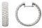 Boucles d'oreilles créoles à charnière intérieure-extérieure style pavé