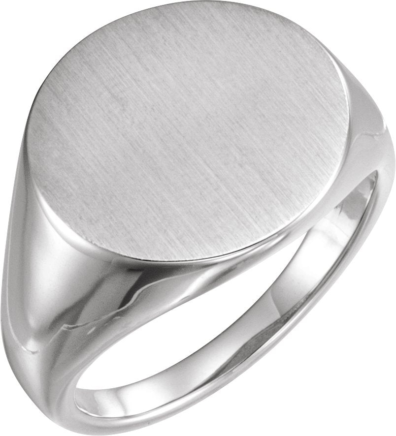 Sterling Silver Round Signet Ring