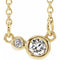 Collier de 40 cm (16 pouces) en or jaune 14 carats serti de diamants naturels (0,1/8 carat au total).