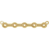 Centre de collier en or jaune 10 carats, serti clos rond de 2 mm, barrette