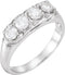 Platinum 5/8 CTW Natural Diamond Four-Stone Anniversary Band