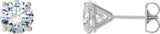14K White Gold 1 CTW Lab-Grown Diamond 4-Prong Stud Earrings