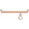 Centre de collier en or rose 14 carats, serti clos rond de 3 mm, barrette