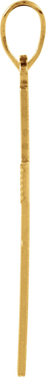 14K Yellow Gold Cross Pendant