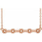 Bague sertie clos ronde en or rose 14 carats de 2 mm, 40,6 cm (16 pouces)