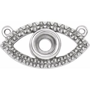 Collier œil protecteur orné de détails blancs 14 carats