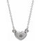 Monture de collier en forme de cœur blanc 14 carats de 40 cm (16 pouces)