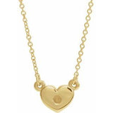 Monture de collier en forme de cœur jaune 14 carats de 40 cm (16 pouces)